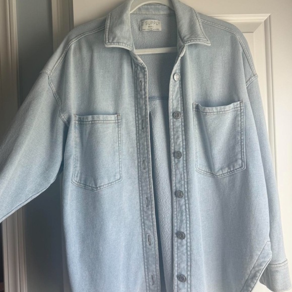 Z Supply Light Blue Button Down Shirt - Picture 3 of 8